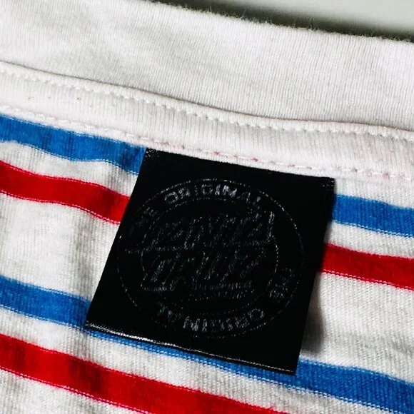 Santa Cruz Skateboards Graphic T-Shirt - Size Medium - Striped - Picture 3 of 8